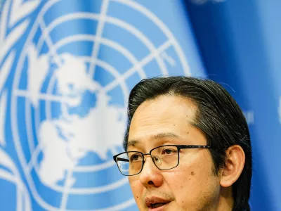 May 22, 2026, New York, New York, USA: DO HUNG VIET, President of the Eleventh NPT Review Conference, speaks at a closing press briefing at UNHQ after nearly four weeks of talks that ended without consensus, underscoring deep concern over the future of the NPT process and nuclear disarmament negotiations. (Credit Image: &copy; Bianca Otero/ZUMA Press Wire)