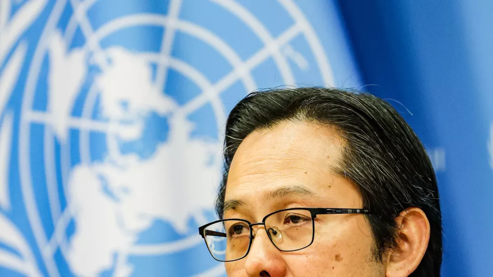 May 22, 2026, New York, New York, USA: DO HUNG VIET, President of the Eleventh NPT Review Conference, speaks at a closing press briefing at UNHQ after nearly four weeks of talks that ended without consensus, underscoring deep concern over the future of the NPT process and nuclear disarmament negotiations. (Credit Image: &copy; Bianca Otero/ZUMA Press Wire)