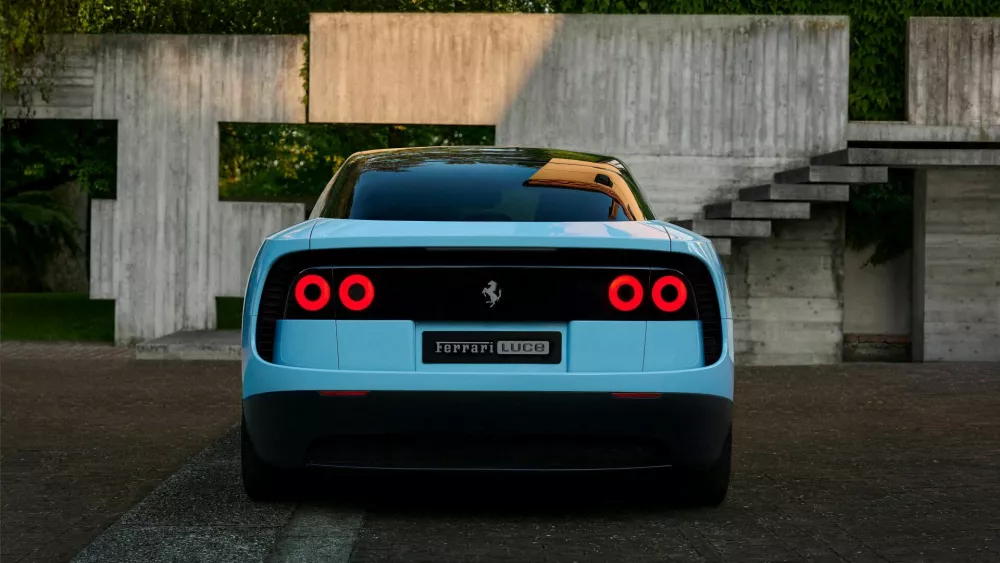 Ferrari's first fully electric car "Luce" in this handout image obtained by Reuters May 25, 2026, after the luxury sports car maker unveiled the model. Ferrari/Handout via REUTERS  THIS IMAGE HAS BEEN SUPPLIED AND PROCESSED BY A THIRD PARTY AND IS DISTRIBUTED BY REUTERS AS RECEIVED. NO RESALES. NO ARCHIVES.