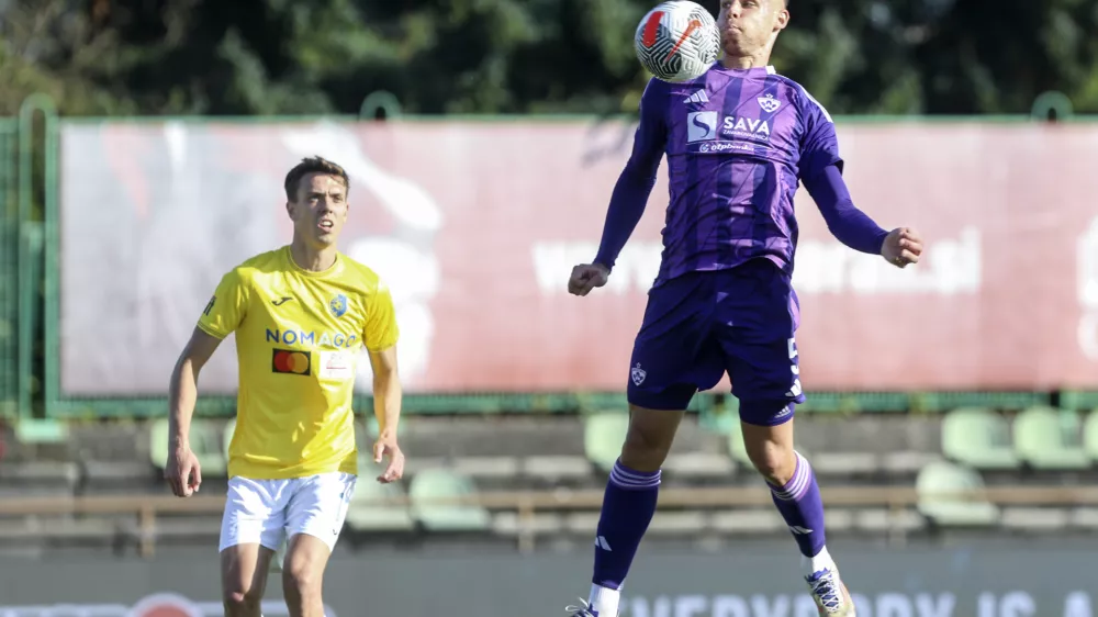 Pijus &Scaron;irvys (desno), Matic Ivan&scaron;ek - 20.10.2024 - nogomet - 1.SNL - Bravo: Maribor //FOTO: Jaka Gasar