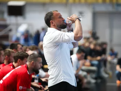 - Uro&scaron; Zorman, trener,- 14.10.2025. - Rokomet, Evropska liga 1. krog, LL Grosist Slovan - Baia Mare//FOTO: Bojan Velikonja