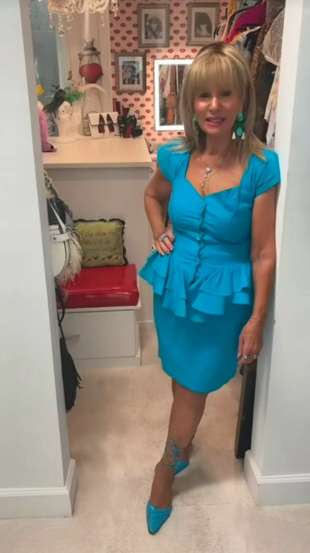 Mikki Williams, 83. // An 83-year-old woman who dons bodycon dresses and mini-skirts says she has never believed in "age-appropriate" fashion. Mikki Williams, insists people should �stop waiting for permission� and wear whatever makes them happy. She loves wearing unique boutique finds and says her bold, "outrageous" style has been a lifelong expression of her individuality. Mikki, from Naples, Florida, has spent her whole life working on her colour-coded wardrobe - including a 200-pair shoe collection and over 100 tops. Photo released 19/05/2026,Image: 1100657593, License: Rights-managed, Restrictions: Editorial use, commercial use may require additional licenses. We don't use AI to make images which could be mistaken for news photos. AI use will be clearly indicated. Supplied on condition you ensure personal data is processed in compliance with UK GDPR, Model Release: no 