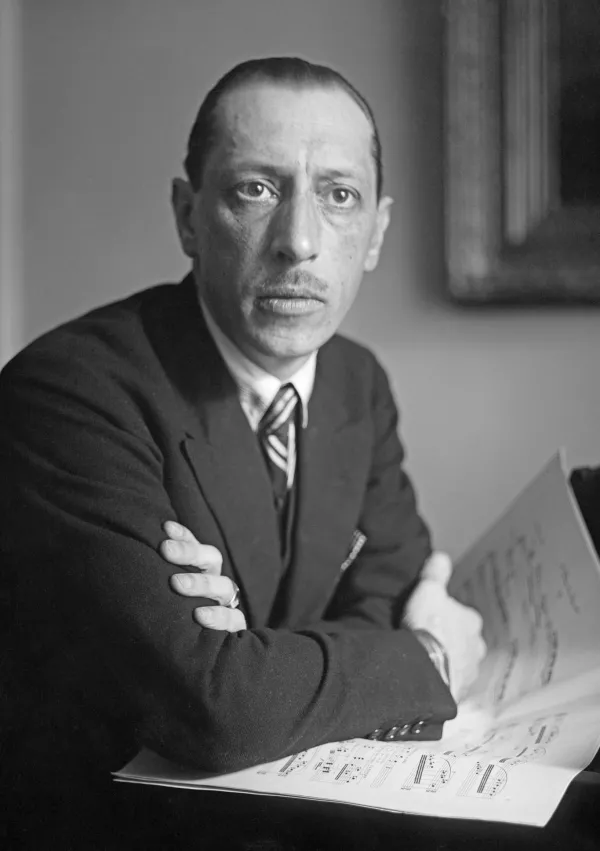 Portret skladatelja in pianista Igorja Stravinskega, nastal enkrat med letoma 1920 in1925 / Foto: Library Of Congress / Wikipedija