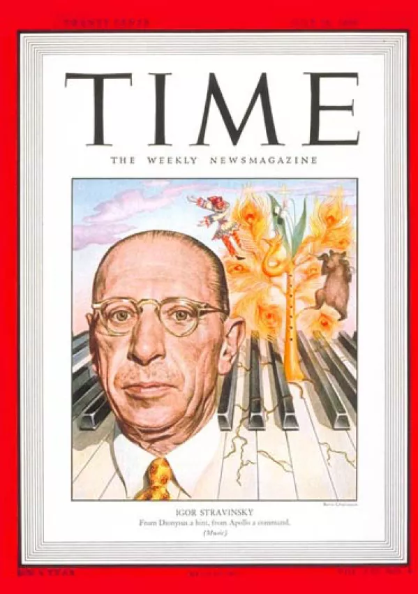 Igor Stravinski na naslovnici Time magazine leta 1948 / Foto: Wikipedija