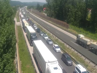 Dana&scaron;nje razmere na primorski avtocesti. Foto: Dars