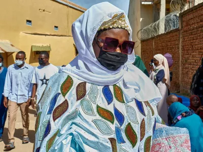 Muslim faithful leave after attending prayers marking the Muslim holiday of Eid al-Adha, as authorities intensify efforts to contain a new Ebola outbreak caused by the Bundibugyo virus strain, at the Central Mosque in Bunia town, Ituri province, Democratic Republic of Congo, May 27, 2026. REUTERS/Gradel Muyisa Mumbere