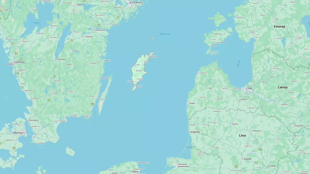 Gotland. Vir: GoogleMaps