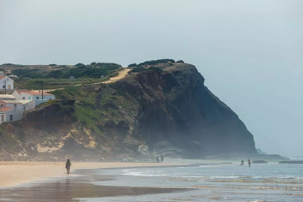 People walking on the beach, Praia de Monte Cl,Image: 1063226925, License: Royalty-free, Restrictions:, Model Release: no 