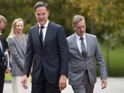 Robert GolobMark Rutte13.10.2025 - Uradni obisk generalnega sekretarja zveze NATOFOTO: Nik Erik Neubauer