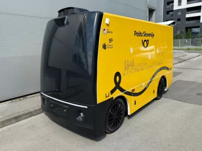 Po&scaron;to bo v sredo prvič dostavilo robotsko vozilo. Foto: Po&scaron;ta Slovenije