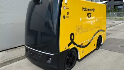 Po&scaron;to bo v sredo prvič dostavilo robotsko vozilo. Foto: Po&scaron;ta Slovenije