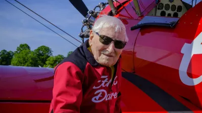 Duxford, UK, 23, May,2026 98-year-old Harry Heasman, became the oldest person to wing walk on an aircraft with the feat officially recognised by Guinness World Records at IWM Duxford Material must be credited "The Times/News Licensing" unless otherwise agreed. 100% surcharge if not credited. Online rights need to be cleared separately. Strictly one time use only subject to agreement with News Licensing,Image: 1105440207, License: Rights-managed, Restrictions: Usage is subject to our terms and conditions. Electronic storage is prohibited., Model Release: no 