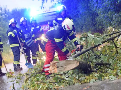Avstrijski gasilci med posredovanjem. Slika je simbolična.