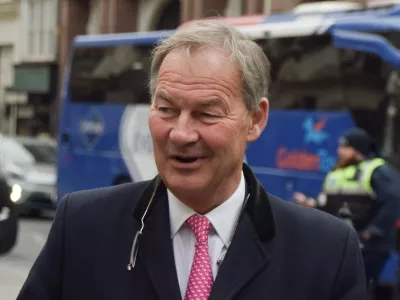 Rupert Lowe, formerly of Reform UK and current leader of Restore Britain, arrives at the Royal Courts of Justice for his hearing against the Independent Complaints and Grievance Scheme.