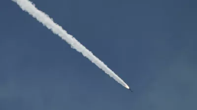 An interceptor missile is launched from Israel, as seen from the Israeli side of the border with Lebanon, May 31, 2026. REUTERS/Amir Cohen