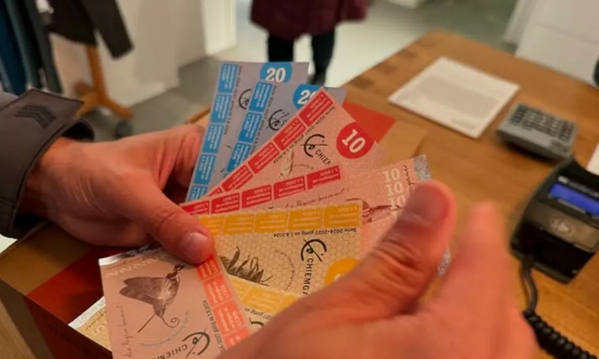 Na Bavarskem v več prodajalnah kot plačilno sredstvo sprejemajo živopisane lističe z motivi žuželk, ki še najbolj spominjajo na bankovce iz družabne igre Monopoly.