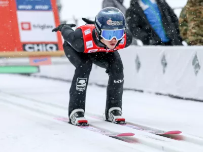 Artti AIGRO, EST, bib number 38, Training, Action Photo, Men's Flying Hill HS240 Qualification at Viessmann FIS Ski Jumping World Cup 2025-26 in Planica, Slovenia, 2026-03-26, Photo Credit: action press Julia PiatkowskaViessmann FIS Ski Jumping World Cup 2025-26 in Planica, Slovenia - 26 Mar 2026,Image: 1086371161, License: Rights-managed, Restrictions:, Model Release: no 
