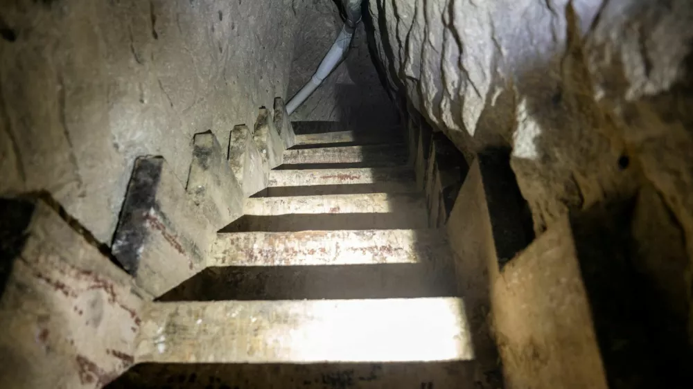 A stairway of a cross-border drug tunnel between U.S. and Mexico, in this handout image released June 1, 2026, with location given as between Otay Mesa, California, U.S., and Tijuana, Mexico. US Attorney's Office for the Southern District of California/Handout via REUTERS  THIS IMAGE HAS BEEN SUPPLIED BY A THIRD PARTY. MANDATORY CREDIT. VERIFICATION: - Exact location could not be verified, but the press release published on June 1, 2026 by the U.S. Attorney's Office of Southern District of California stated that a cross-border tunnel was discovered from Tijuana, Mexico, to a store seeming to operate as a retail store near the Otay Mesa Port of Entry - No older version of the visuals were posted online before June 1, 2026   TPX IMAGES OF THE DAY