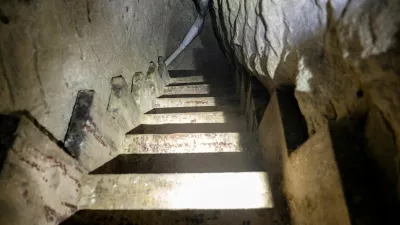 A stairway of a cross-border drug tunnel between U.S. and Mexico, in this handout image released June 1, 2026, with location given as between Otay Mesa, California, U.S., and Tijuana, Mexico. US Attorney's Office for the Southern District of California/Handout via REUTERS  THIS IMAGE HAS BEEN SUPPLIED BY A THIRD PARTY. MANDATORY CREDIT. VERIFICATION: - Exact location could not be verified, but the press release published on June 1, 2026 by the U.S. Attorney's Office of Southern District of California stated that a cross-border tunnel was discovered from Tijuana, Mexico, to a store seeming to operate as a retail store near the Otay Mesa Port of Entry - No older version of the visuals were posted online before June 1, 2026   TPX IMAGES OF THE DAY
