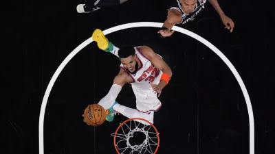 Jun 3, 2026; San Antonio, Texas, USA; New York Knicks center Karl-Anthony Towns (32) shoots the ball during game one of the 2026 NBA Finals at Frost Bank Center. Mandatory Credit: Eric Gay-Pool Photo via Imagn Images