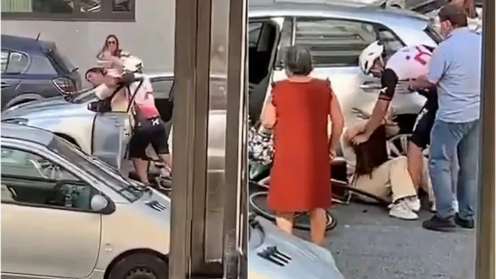 V primeru "cestnega besa" (road rage) je kolesar na Portugalskem napadel voznico avtomobila. 