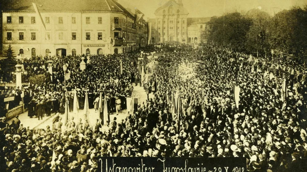 Ustanovitev države SHS / Foto: Fran Grabjec/museum Of Modern History, Ljubljana; Licenca: Javna Domena; Url: Https://commons.wikimedia.org/w/index.php?curid=16934836