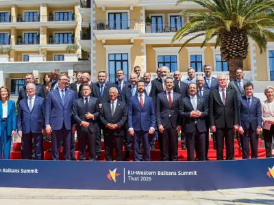 Participants of the EU-Western Balkans Summit pose for family photo in Tivat, Montenegro, June 5, 2026. REUTERS/Stevo Vasiljevic