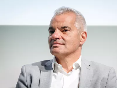 Ljubljana, Kino Siska.Dogodek z naslovom Odpadki, energija in zrak.Mariborski zupan Sasa Arsenovic.
