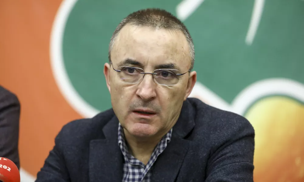 Cheche Muler21.11.2024 - pogovor z Davorjem Užbincem, direktorjem Cedevite Olimpije, in Chechujem Mulerom, &scaron;portnim direktorjem ljubljanskega klubaFOTO: LUKA CJUHA