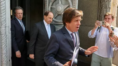Foreign ambassadors to Russia Nicolas de Riviere of France, Alexander Graf Lambsdorff of Germany and Nigel Casey of Britain leave after visiting the Russian Foreign Ministry headquarters in Moscow, Russia, June 11, 2026. REUTERS/Shamil Zhumatov   TPX IMAGES OF THE DAY
