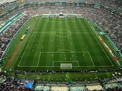 Soccer Football - FIFA World Cup 2026 - Group A - Mexico v South Africa - Estadio Azteca, Mexico City, Mexico - June 11, 2026 General view of action during the match REUTERS/Kai Pfaffenbach