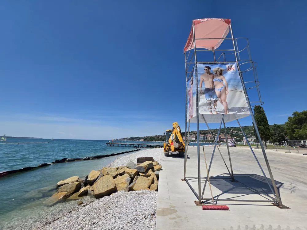 plaža Portorož, Metropol, prodec / Foto: Katja Gle&scaron;čič 