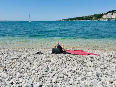 plaža Portorož, prod