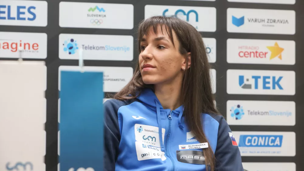 - Lia Apostolovski 04.03.2024.- Tiskovna konferenca Atletske zveze Slovenije po Svetovnem dvoranskem prvenstvu v atletiki v Glasgowu na &Scaron;kotskem.//FOTO: Bojan Velikonja