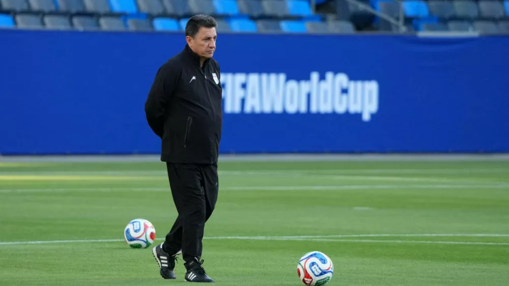 Soccer Football - FIFA World Cup 2026 - Iran Training - Carson Sports Park, Carson, California, U.S. - June 14, 2026 Iran coach Amir Ghalenoei during training IMAGN IMAGES via Reuters/Kirby Lee