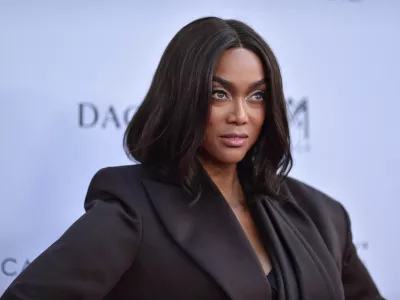 FILE - Tyra Banks arrives at an event, April 24, 2025, in Beverly Hills, Calif. (Photo by Richard Shotwell/Invision/AP, File)