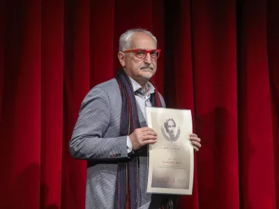 prejemnik nagrade ZDUS &raquo;Marija Vera&laquo; za življenjsko delo igralec Vladimir Jurc - 27.03.2019 - 49. Teden slovenske drame - podelitev priznanj Združenja dramskih umetnikov Slovenije (ZDUS) in prva tekmovalna predstava drame Ivana Cankarja Ob zori, režiserja Žige Divjaka //FOTO: Jaka Gasar / Foto: Jaka Gasar