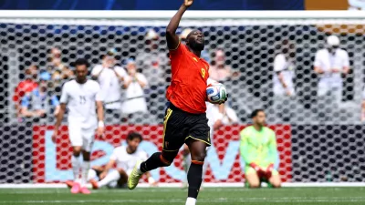 Soccer Football - FIFA World Cup 2026 - Group G - Belgium v Egypt - Seattle Stadium, Seattle, Washington, U.S. - June 15, 2026 Belgium's Romelu Lukaku celebrates their first goal, an own goal scored by Egypt's Mohamed Hany REUTERS/Albert Gea   TPX IMAGES OF THE DAY