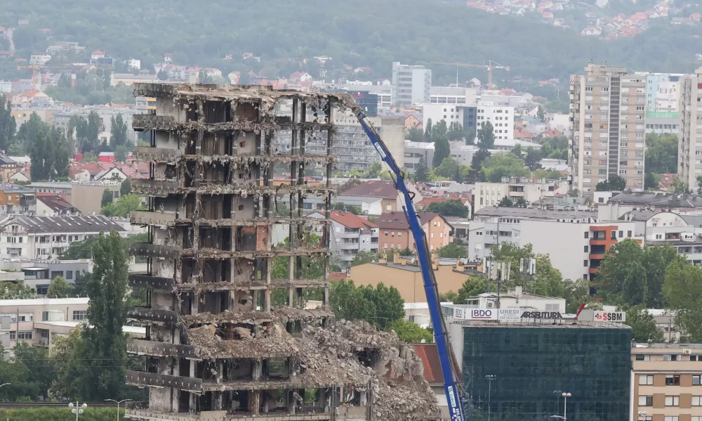 15.06.2026, Zagreb - Rusenjem Vjesnika polako se mijenja vizura panorame Zagreba. Photo: Emica Elvedji/PIXSELL
