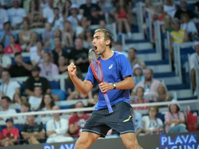 IPA86790277 - Daniel Merida (ESP) during the ATP - Plava Laguna Croatia Open in Umag - Merida vs. Dzumhur, International Tennis Match in Umag, Croatia, July 18, 2026Pictured: daniel merida,Image: 1117268414, License: Rights-managed, Restrictions: -PRT, -FRA, -ESP, -ITA, Model Release: no, Pictured: daniel merida / Foto: Profimedia