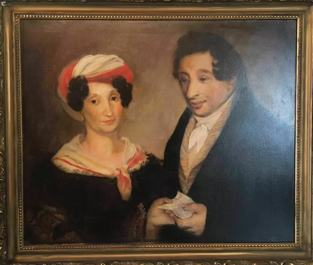 Francesco Grisoni (1772-1841) in soproga Marianna Pola Grisoni (umrla 1858). Original hrani Pokrajinski muzej Koper. / Foto: Pokrajinski Muzej Koper