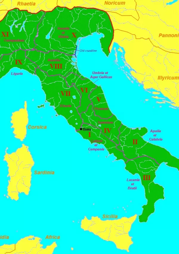 Italija v Avgustovem obdobju / Foto: Wikipedija