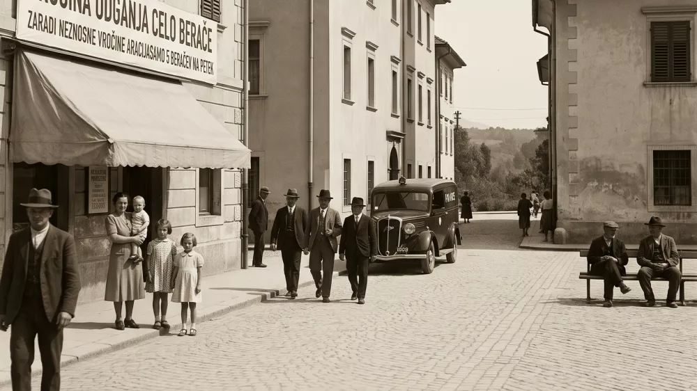 Ilustracija ulice iz davnine, kot si jo na podlagi prispevka predstavlja umetna inteligenca. / Foto: Google Gemini