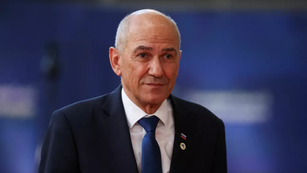 Slovenia's Prime Minister Janez Jansa arrives at a European Union leaders summit in Brussels, Belgium, June 18, 2026. REUTERS/Laia Ros