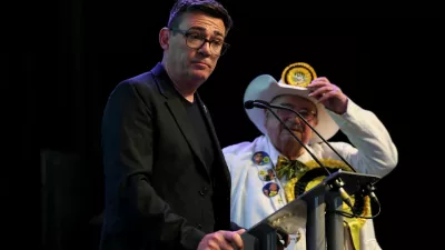 Newly elected Makerfield MP Andy Burnham of Britain's Labour Party speaks following his victory in the Makerfield by-election, triggered by the resignation of Labour MP John Simons, at the The Edge Wigan in Wigan, Britain, June 19, 2026. REUTERS/Temilade Adelaja 