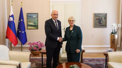 - Janez Ivan Janša, Predsednik Vlade RS,- Nataša Pirc Musar, Predsednica RS,- 17.06.2026. Sprejem 16. Vlade Republike Slovenije pri Predsednici Republike Slovenije Nataši Pirc Musar.//FOTO: Bojan Velikonja