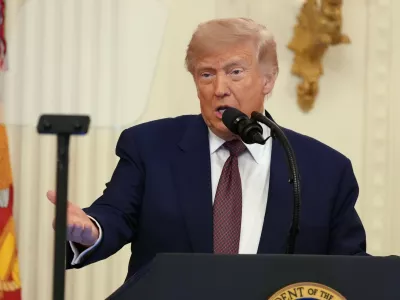 President Donald Trump speaks during a Medal of Honor ceremony in the East Room of the White House, Thursday, June 18, 2026, in Washington. (AP Photo/Jacquelyn Martin)