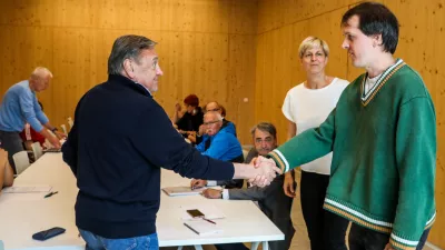 03.06.2026. Sestanek Civilna iniciativa za Štepanjsko naselje Klemen Faist, Borut Hočevar in Župan Mol Zoran Jankovič. Foto: Bojan Velikonja