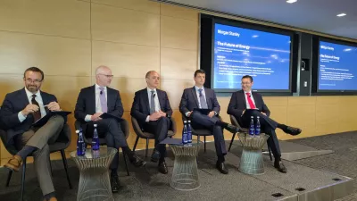 ZDA, New York.Brifing na banki Morgan Stanley o umetni inteligenci in energiji.