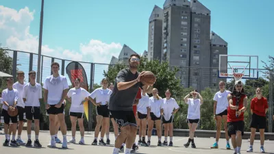 Luka Dončić20.6.2026 - košarkarski turnir the One z Luko Dončičem - košarkaško igrišče pred dvorano StožiceFoto: Luka Cjuha